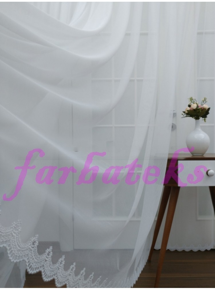 Etek Nakışlı Papatya Grek Tül Etek Nakışlı Papatya Grek Tül